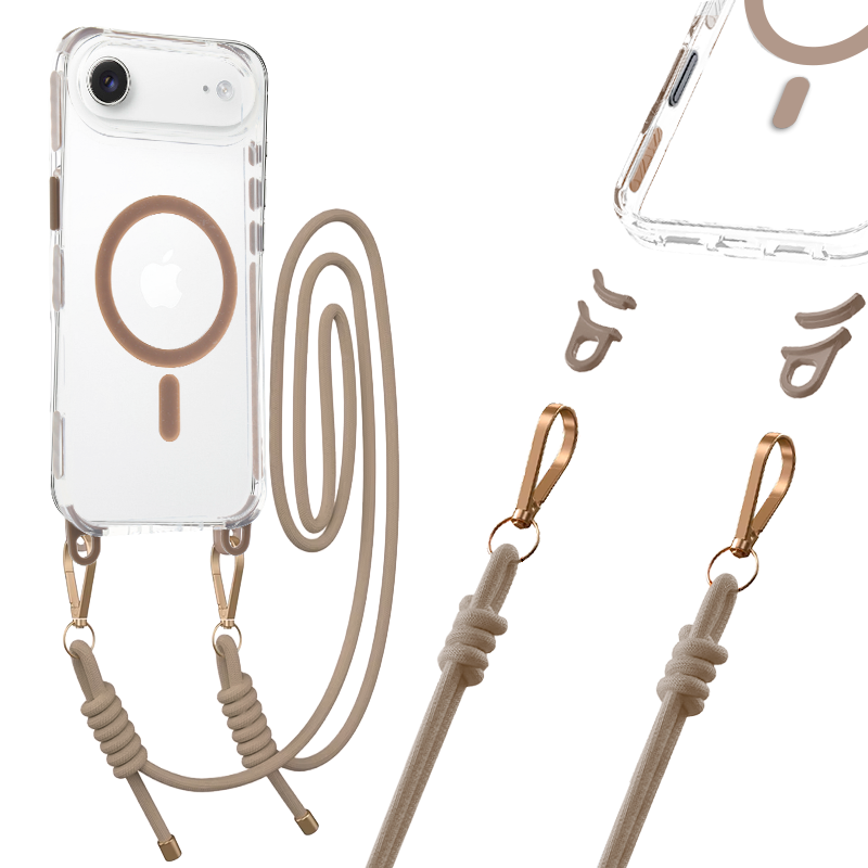 Tel Protect Strap Clear Ümbris jaoks Iphone 17 Air kuldne