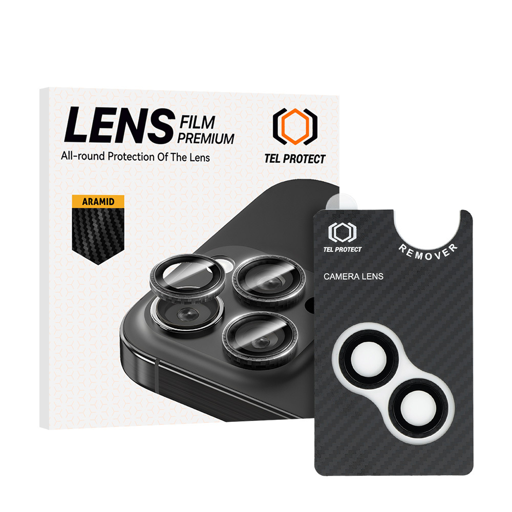 Tempered glass Tel Protect 3D Lens Aramid Series on camera for Iphone 15/15 Plus (lens 2 pieces)