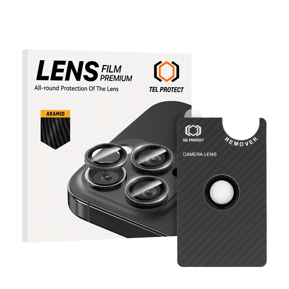 Tempered glass Tel Protect 3D Lens Aramid Series on camera for Iphone 17 Air (lens 1 piece)