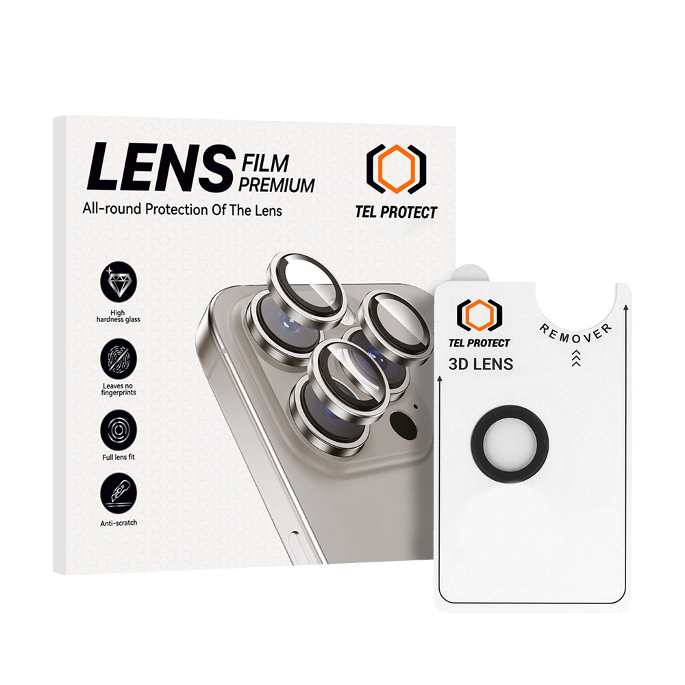 Tempered glass Tel Protect 3D Lens on camera jaoks Iphone 17 Air must (lens 1 piece)