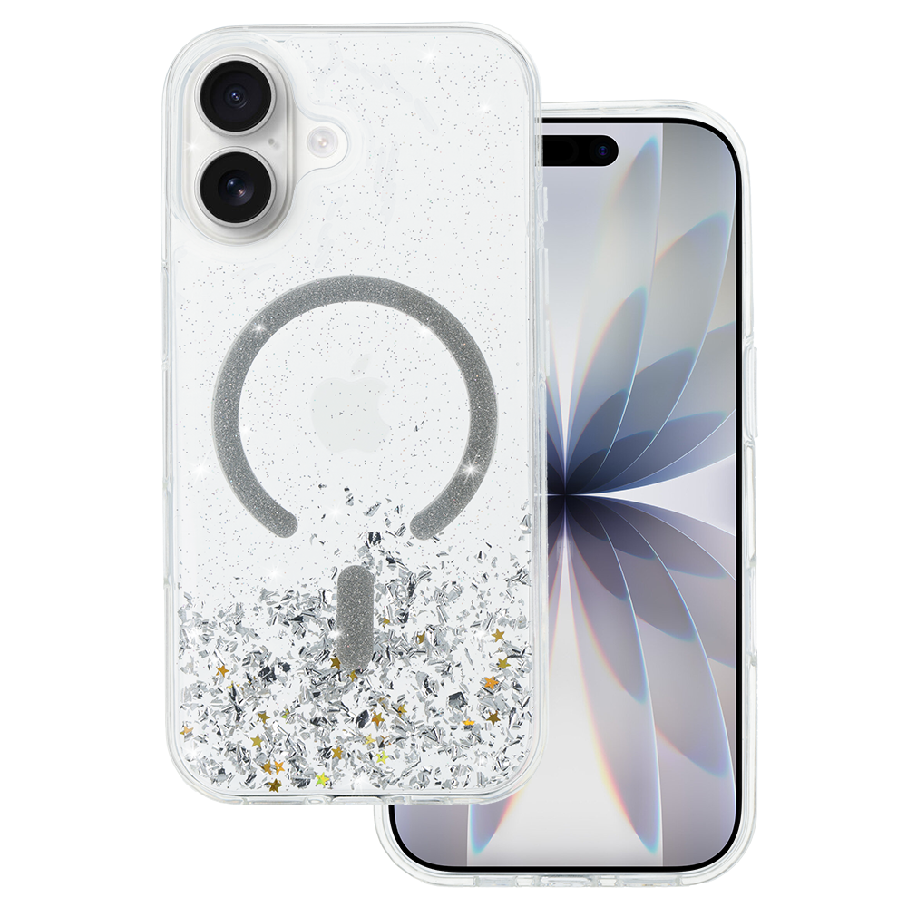 Tel Protect Moonlite Magsafe Ümbris jaoks Iphone 17 silver clear