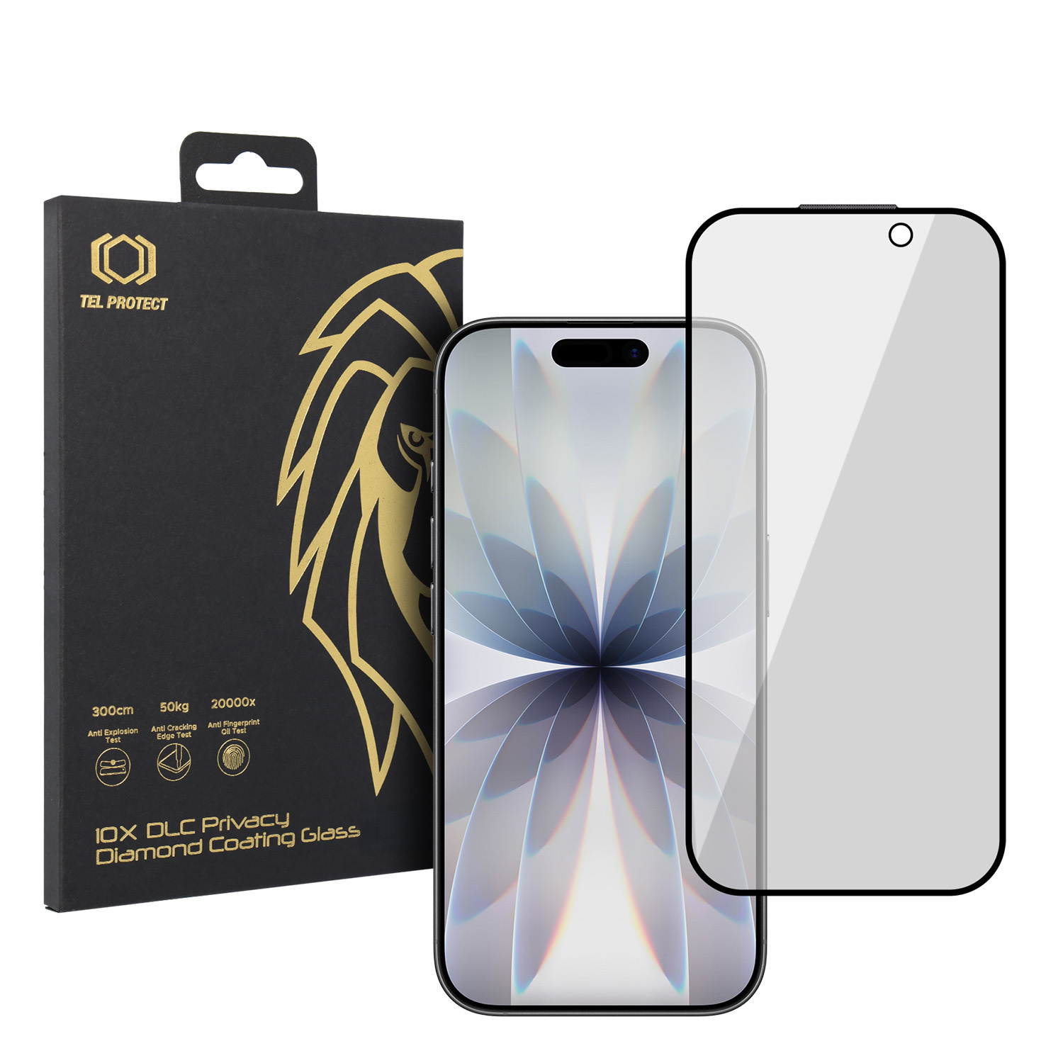 Tempered glass Tel Protect 10X Privacy DLC Diamond Coating jaoks Iphone 16 Pro/17