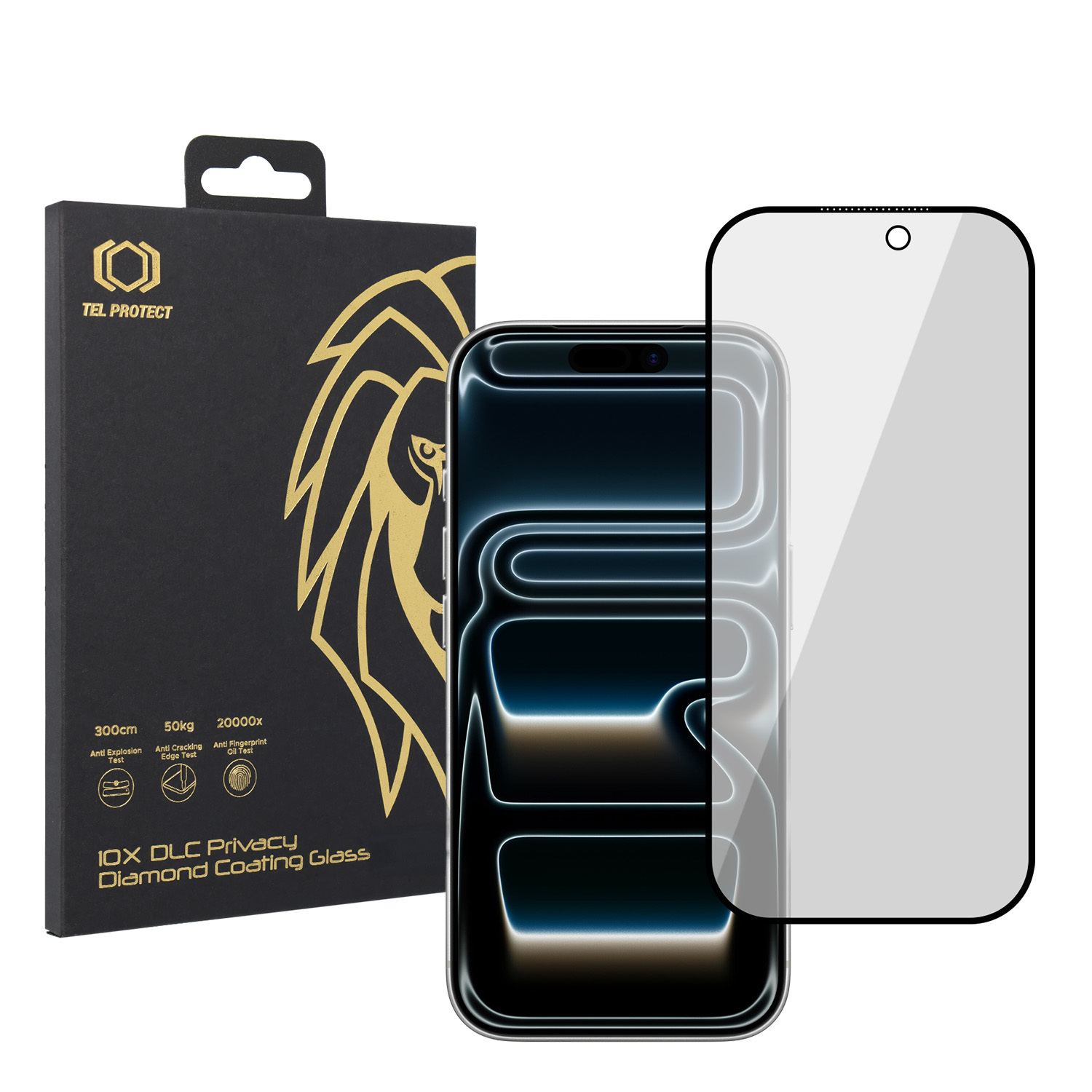 Tempered glass Tel Protect 10X Privacy DLC Diamond Coating jaoks Iphone 17 Pro