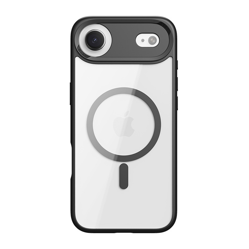 Rock Guard Lens Protection Series Magnetic Ümbris jaoks Iphone 17 Air läbipaistev-must