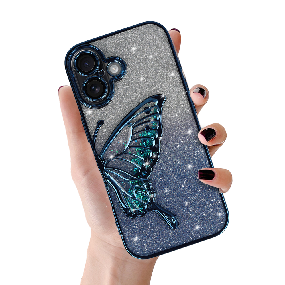 Tel Protect Butterfly Water Ümbris jaoks Iphone 17 sinine