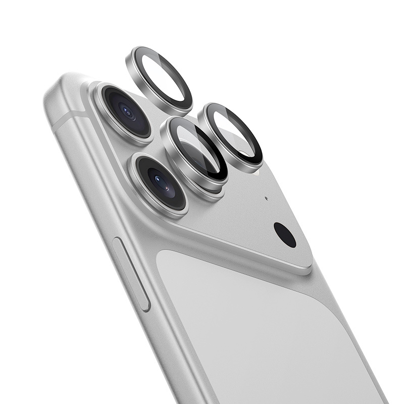Закалённое стекло Benks DR Sapphire защита камеры для iPhone 17 Pro 17 Pro Max (3 линзы) серебристое