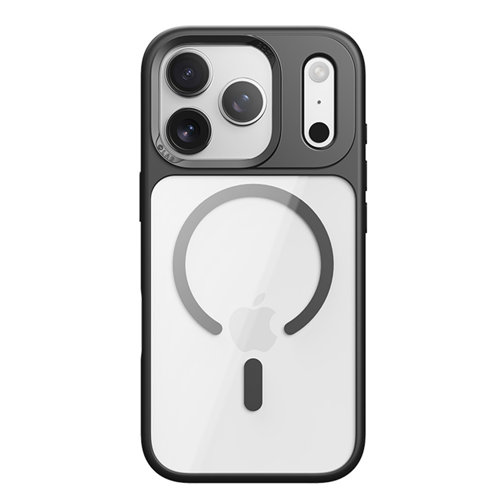 Rock Guard Lens Protection Series Magnetic Ümbris jaoks Iphone 17 Pro läbipaistev-must