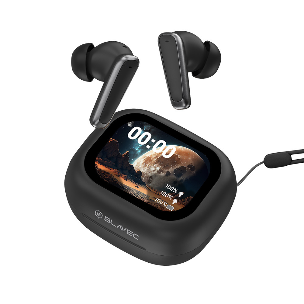 Blavec Bluetooth TWS Kõrvaklapid BW-07 Live LCD ekraaniga (BW07L-B) mustad