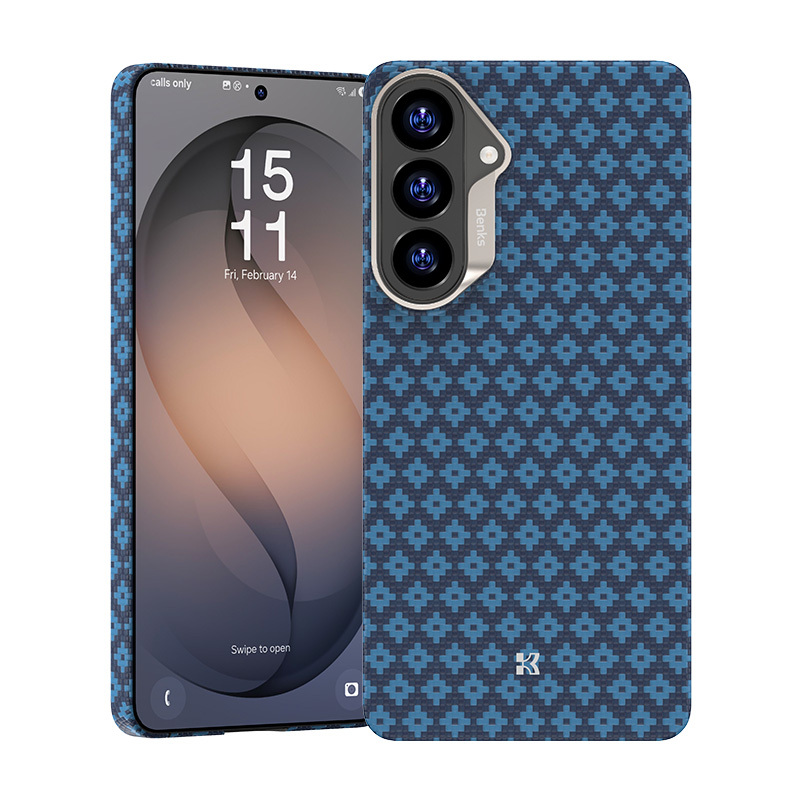 Benks Magnetic Armor Air Armor Grid Kevlar Ümbris Metal Frame 600D (A049) for Samsung Galaxy S26 Plus sinine