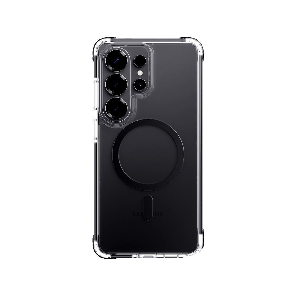 Rock Crystal Clear Magnetic Series Ümbris for Samsung Galaxy S26 läbipaistev-must