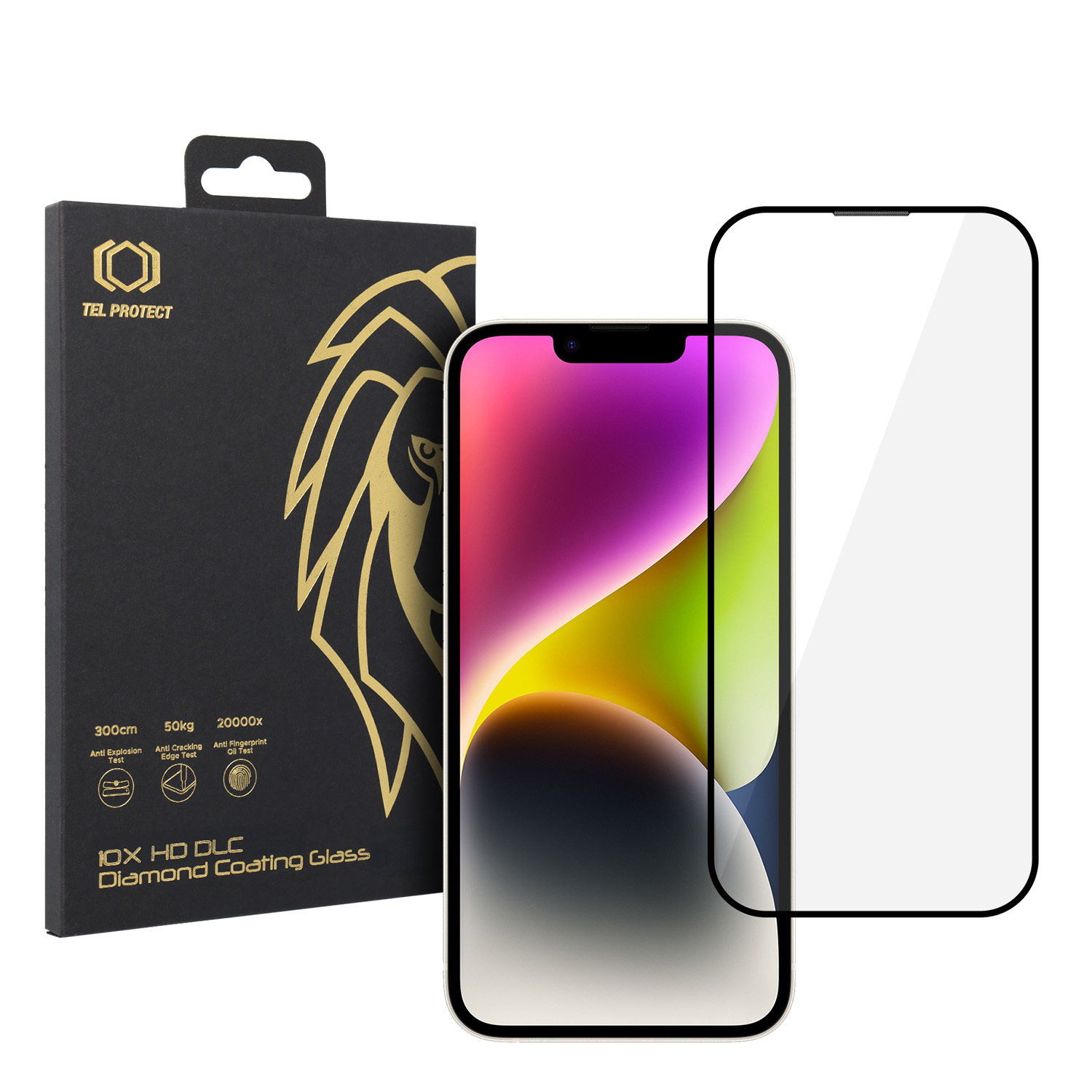 Tel Protect 10X HD DLC Diamond Coating karastatud klaas iPhone 17E 16E 14 13 Pro 13 jaoks