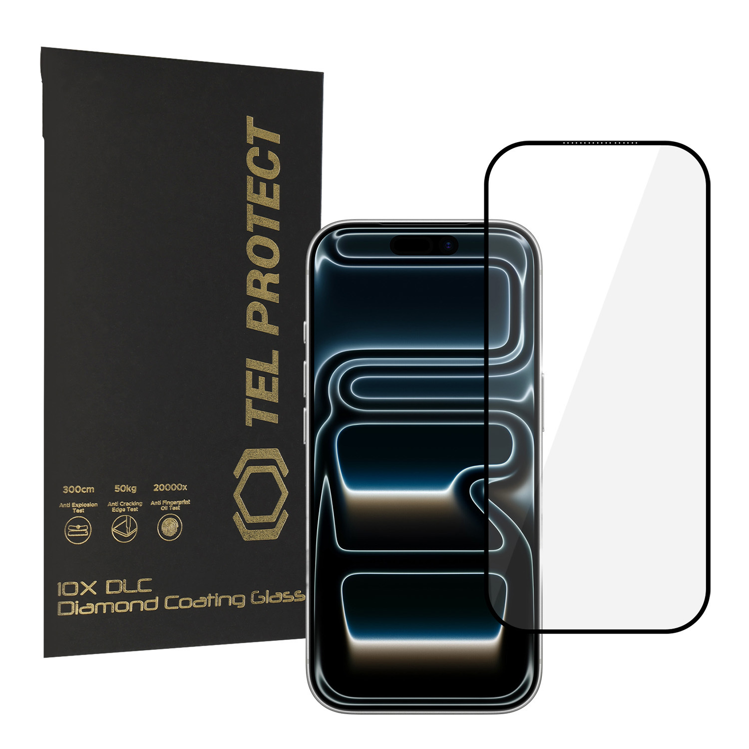 Tel Protect 10X HD DLC Diamond Coating karastatud klaas iPhone 17 Pro Max jaoks