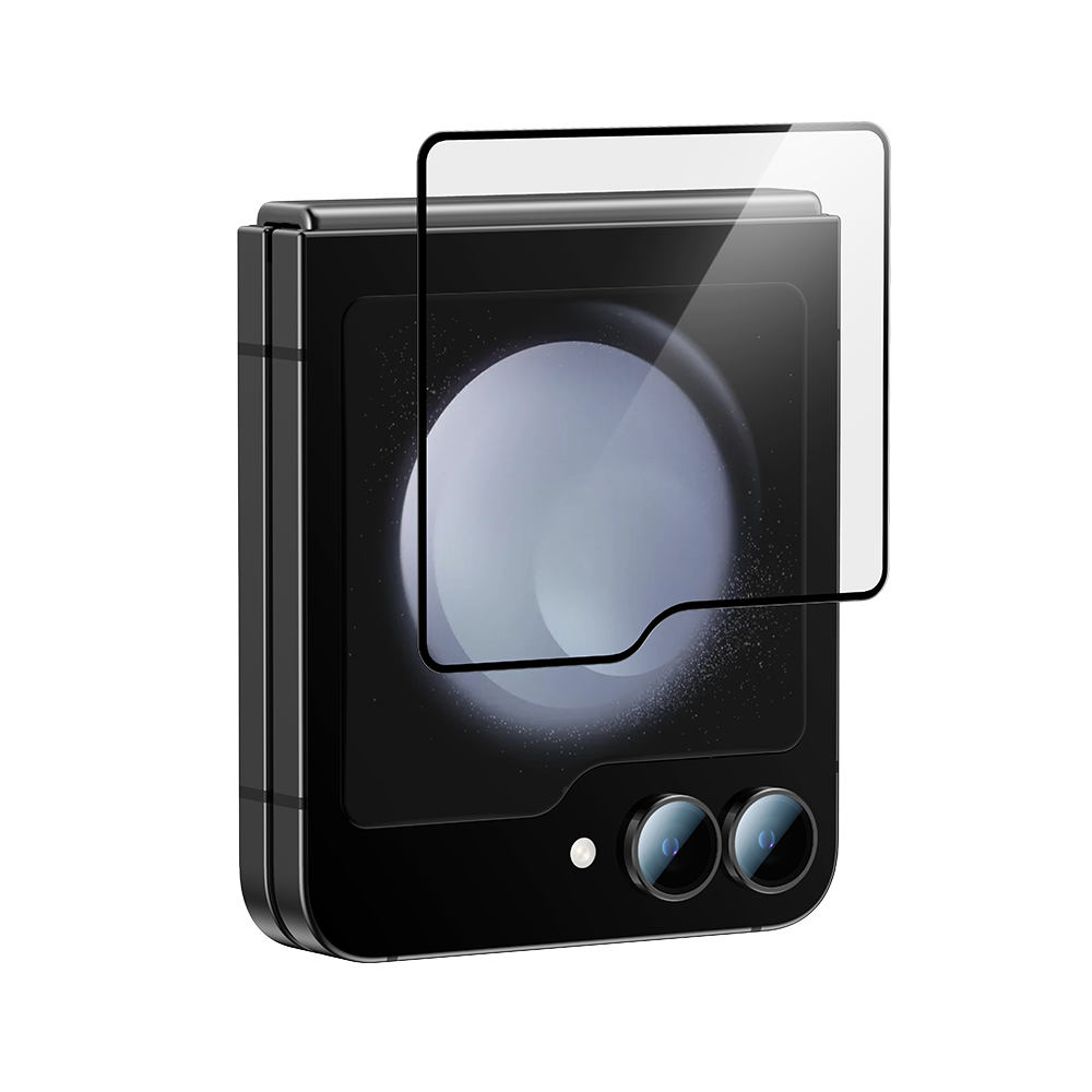 Benks Warrior HD karastatud klaas Samsung Galaxy Z Flip 6 jaoks, must