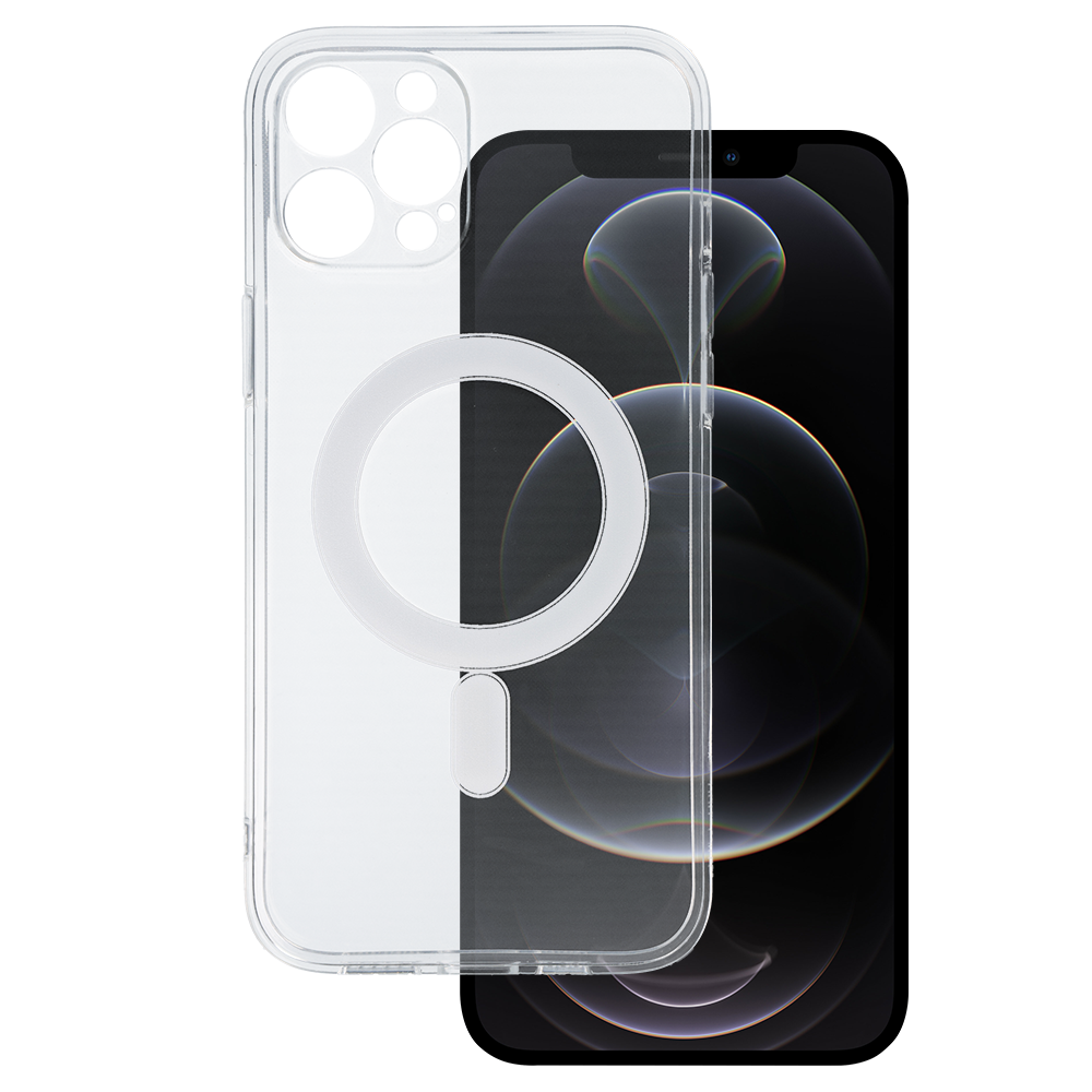 TEL PROTECT MagSilicone Ümbris jaoks Iphone 12 Pro Max Läbipaistev
