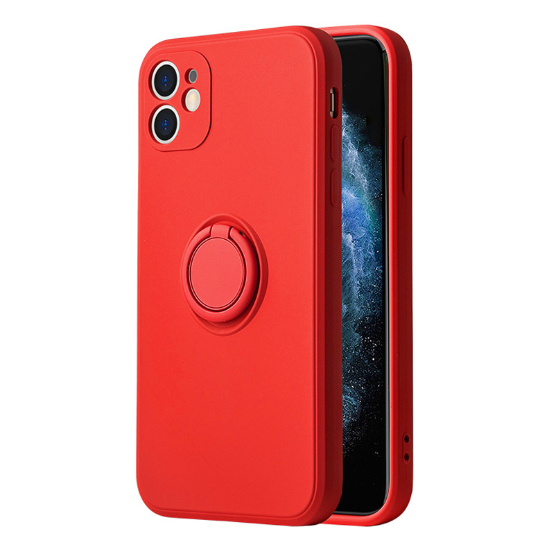 Vennus Silicone Ring jaoks Samsung Galaxy S21 Plus Punane