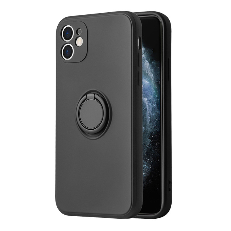 Vennus силиконовый чехол с кольцом для Xiaomi Redmi 9 чёрный