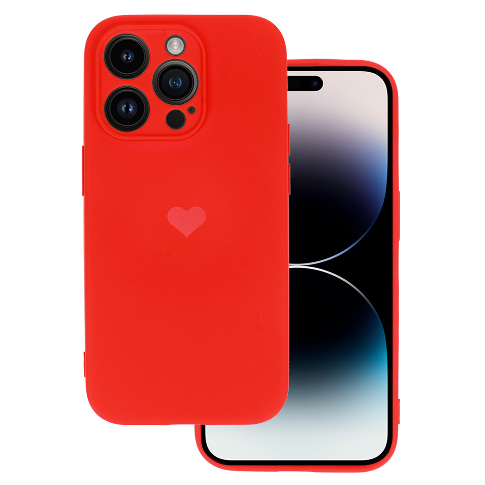 Vennus Silicone Heart Ümbris jaoks Iphone 13 Pro design 1 punane