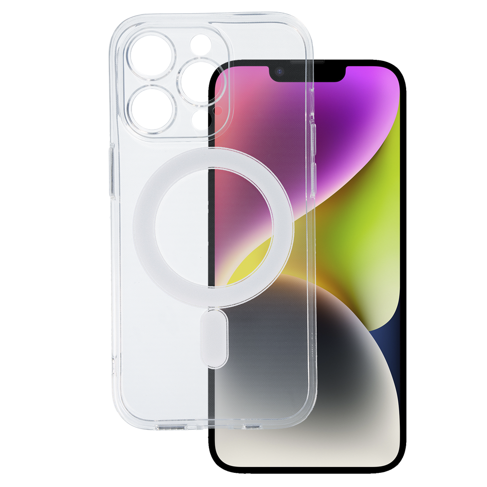 Tel Protect MagSilicone ümbris iPhone 14 Pro läbipaistev