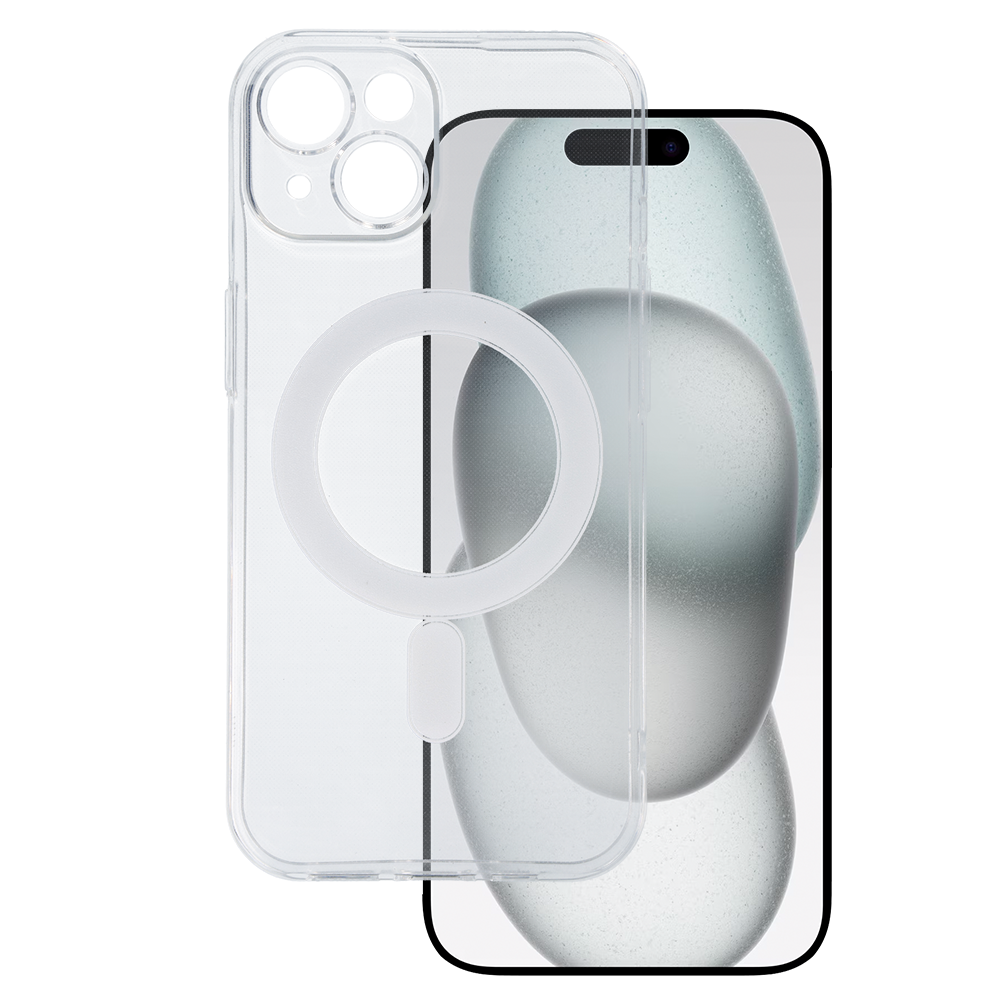 TEL PROTECT MagSilicone Ümbris jaoks Iphone 15 läbipaistev