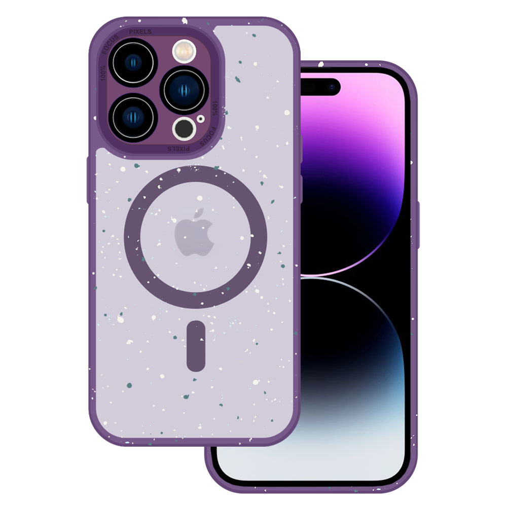 Tel Protect Magnetic Splash Frosted Ümbris jaoks Iphone 15 Pro Purple