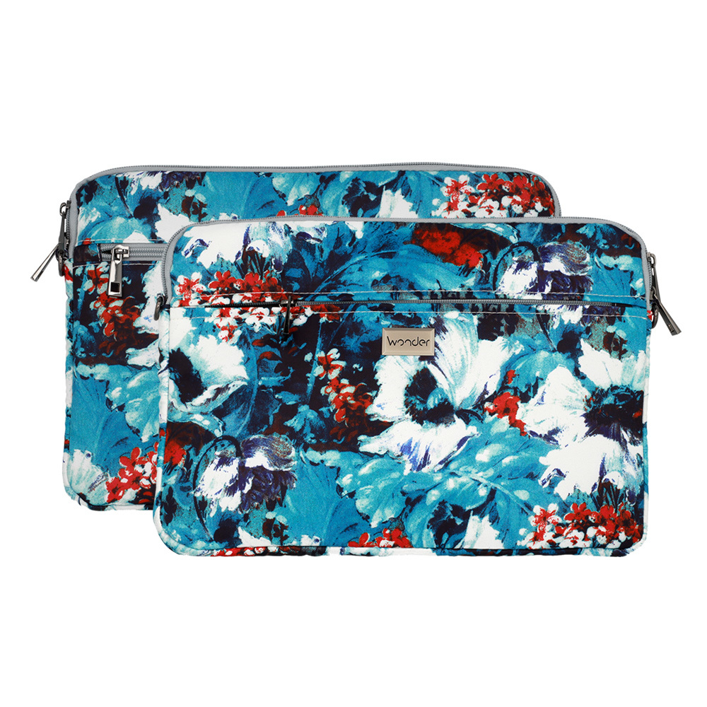 Wonder Sleeve Laptop 15-16 inches valge poppies