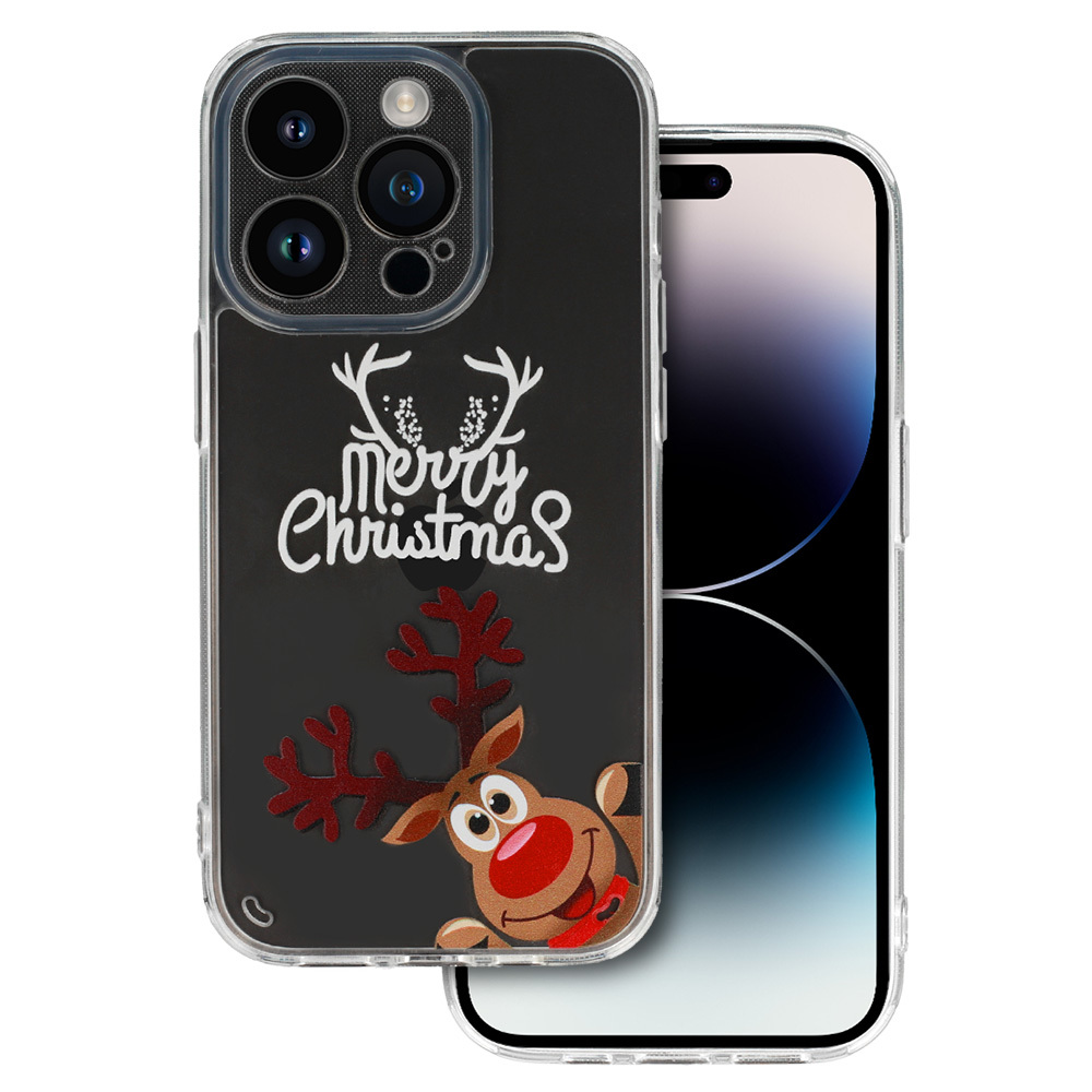 TEL PROTECT Christmas Ümbris jaoks Iphone 13 Pro Max Design 1 Clear