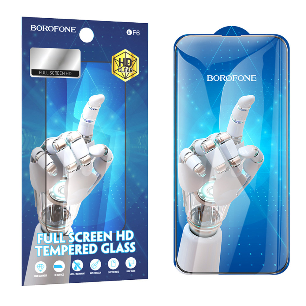 Borofone Karastatud klaas BF6 Diamond Armor Full Screen HD jaoks Iphone 15 Plus/16 Plus - 10 pieces