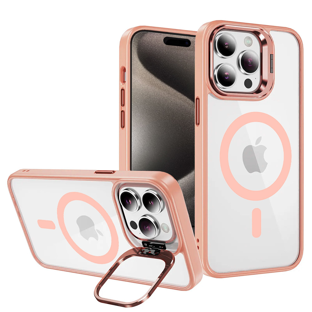 Tel Protect Kickstand Magsafe Ümbris jaoks Iphone 13 Pro Max light roosa