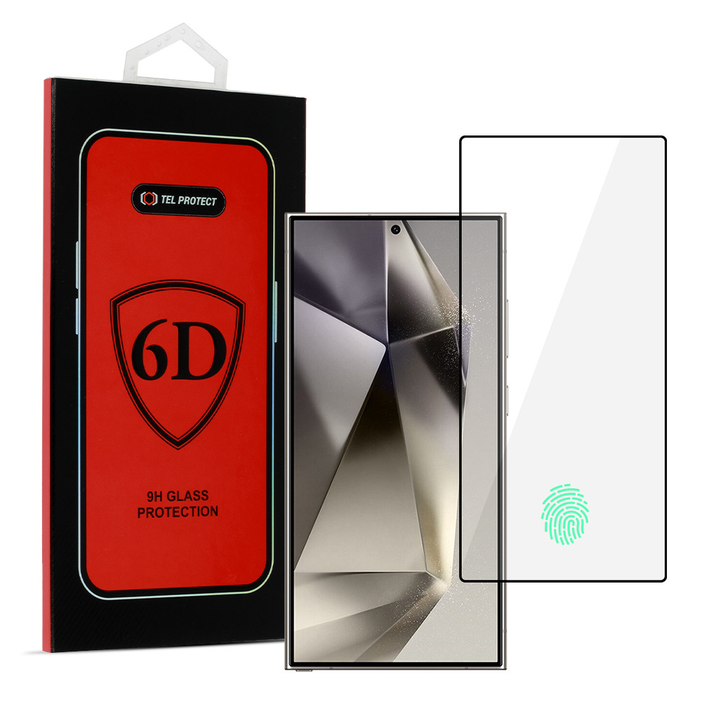 Tel Protect Full Glue 6D Karastatud klaas jaoks SAMSUNG GALAXY S24 ULTRA must
