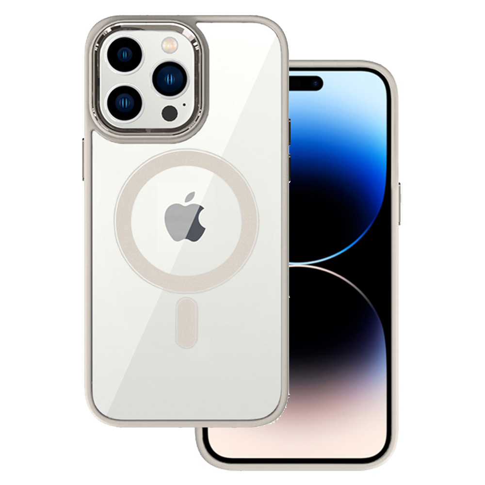Tel Protect Magnetic Clear Ümbris jaoks Iphone 15 Pro Titanium