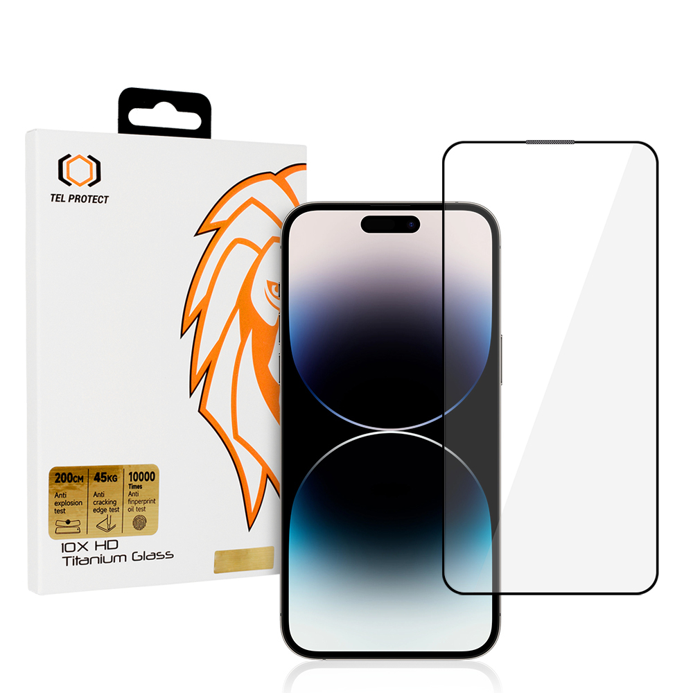 Karastatud klaas Tel Protect 10X HD Titanium jaoks Iphone 14 Pro Max
