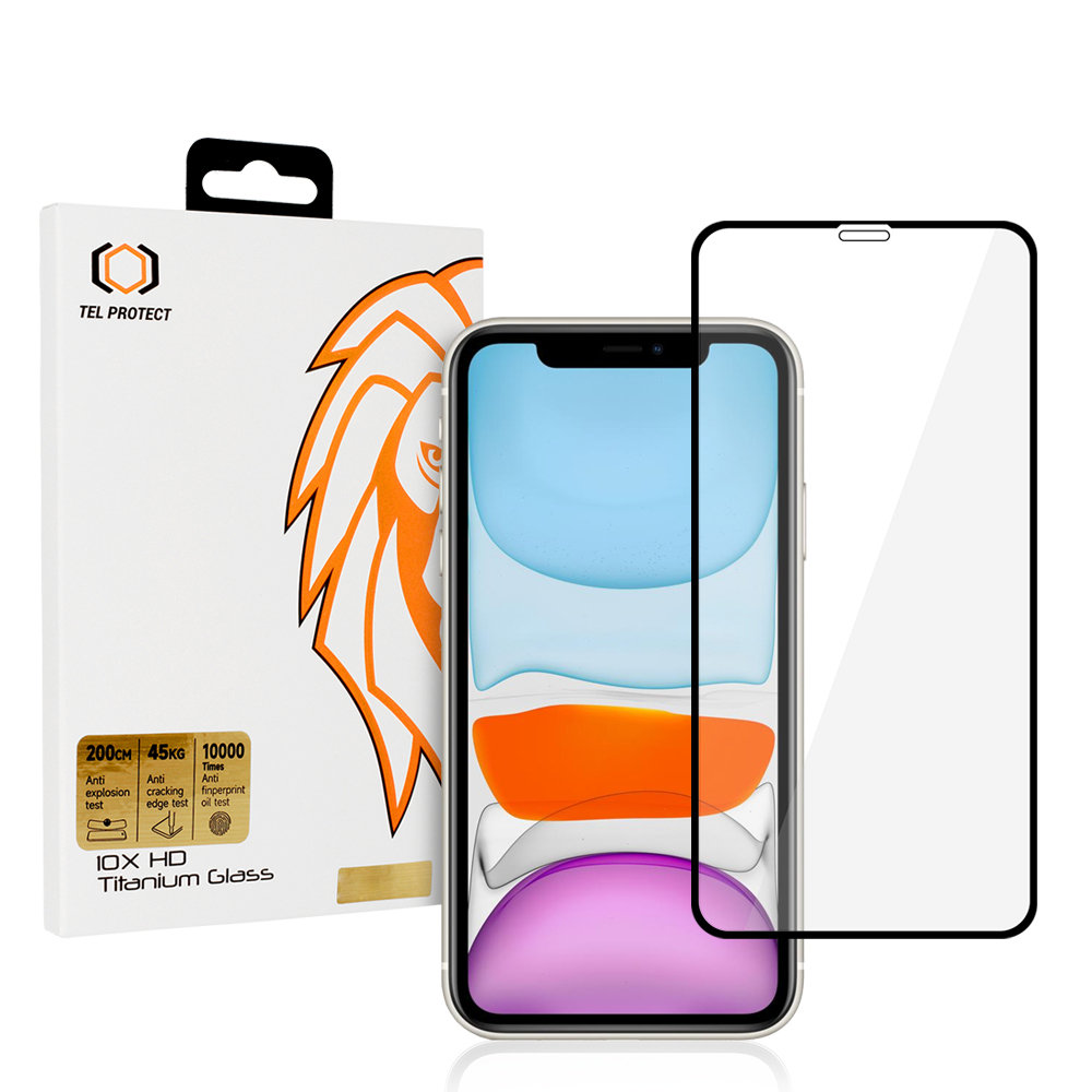 Karastatud klaas Tel Protect 10X HD Titanium jaoks Iphone 11/XR