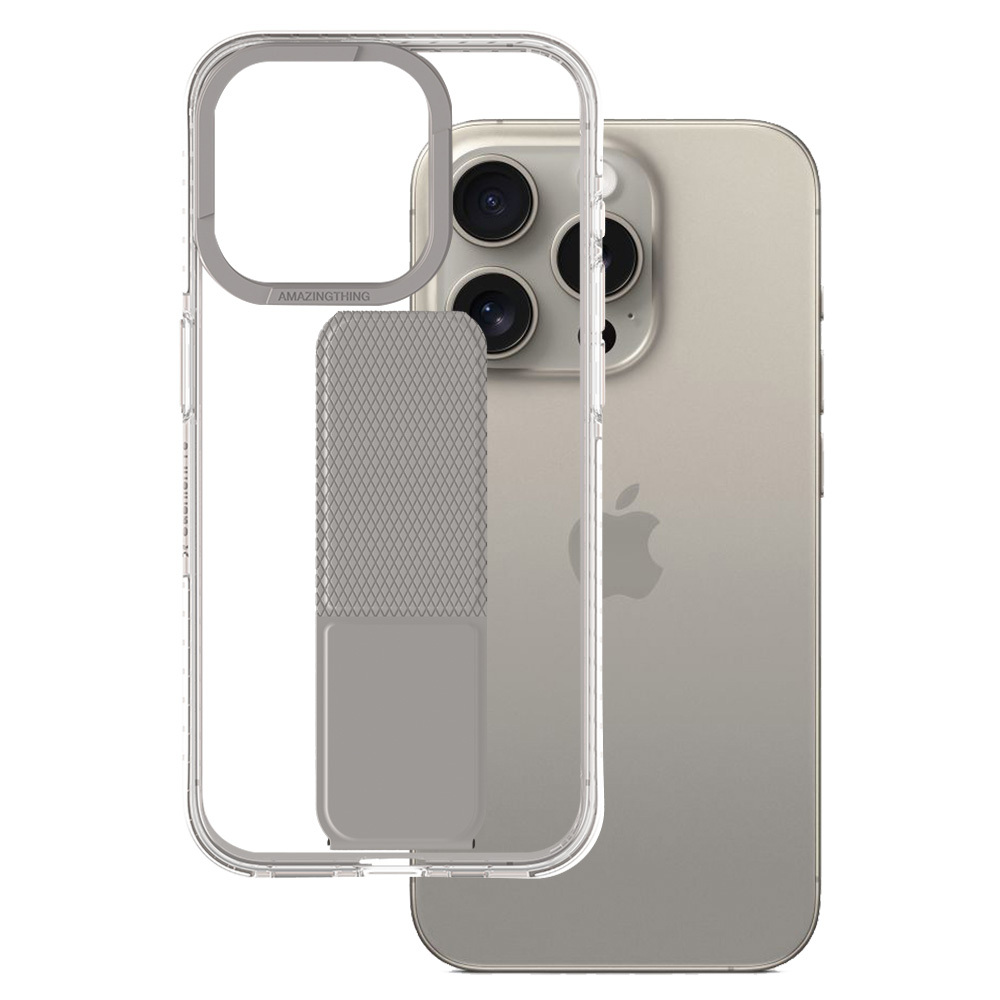 Amazing Thing Titan Pro Hoidja Ümbris 10FT IP156.7PTHGY jaoks Iphone 15 Pro Max titanium with alus