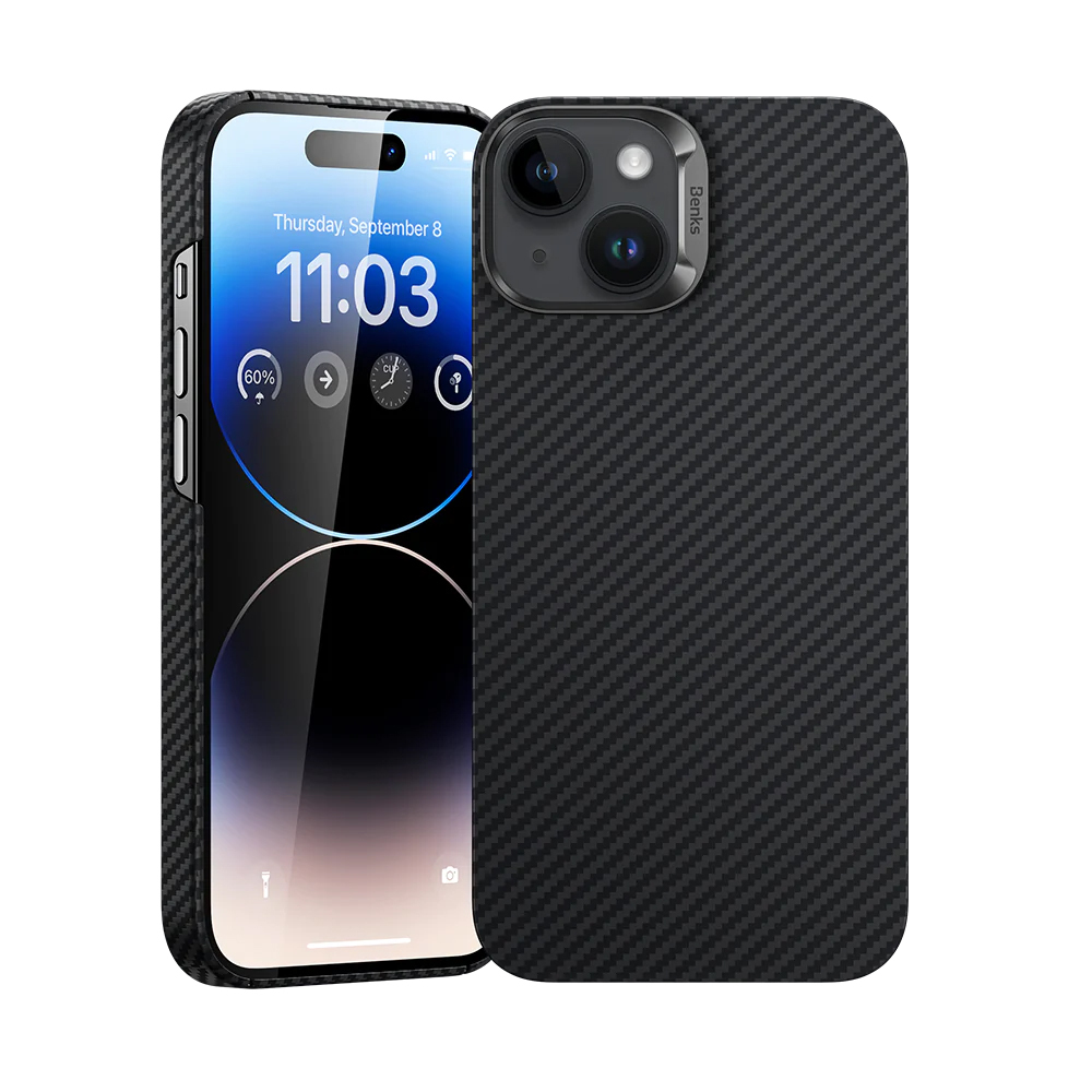 Benks Magnetic Armor Air Kevlar Ümbris Metal Frame 600D jaoks Iphone 15 Plus must
