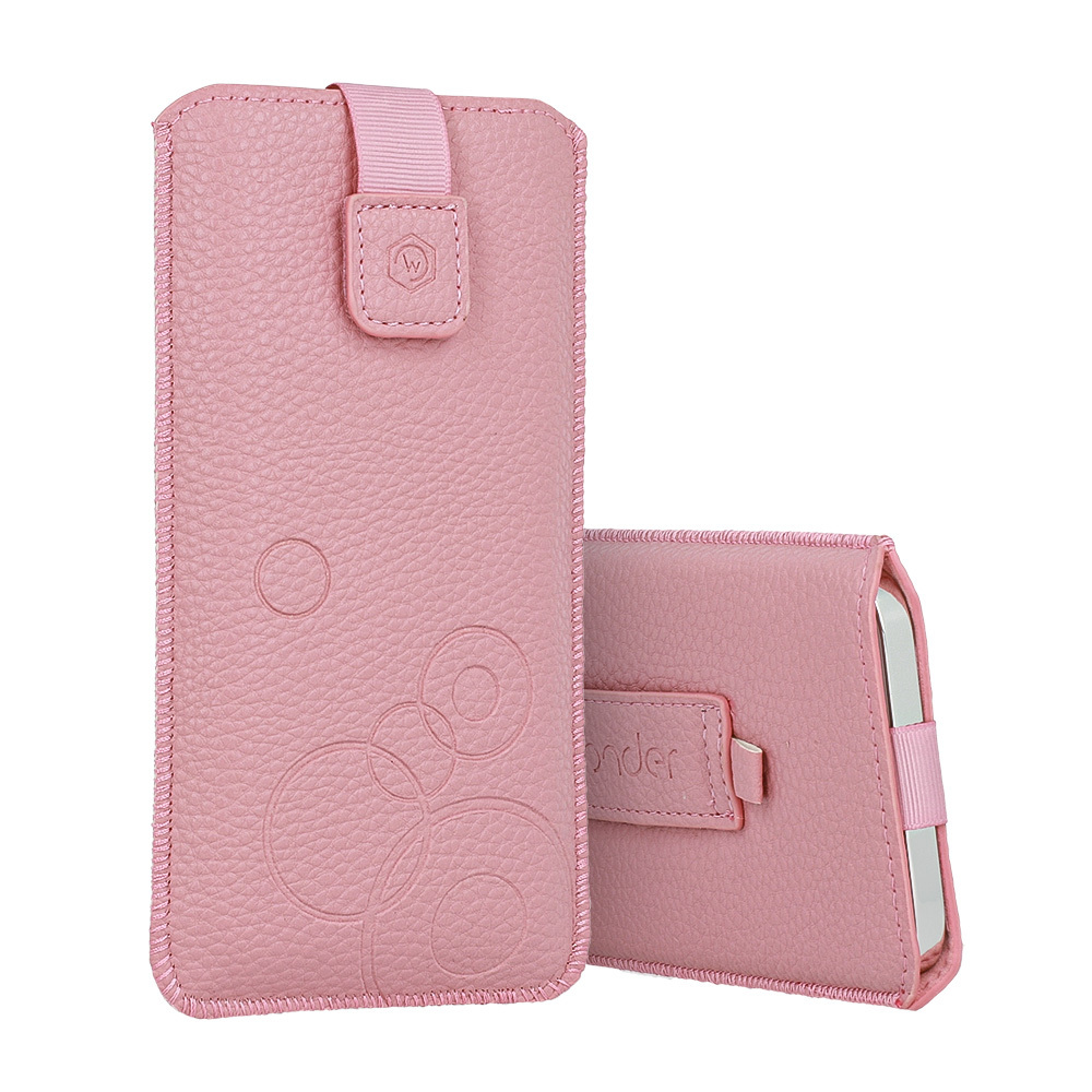 WONDER Deko Pouch Ümbris (Size XXL) jaoks Samsung S25 Ultra/S24 Ultra/M35/M23/A16 5G/Xiaomi Redmi 14C roosa