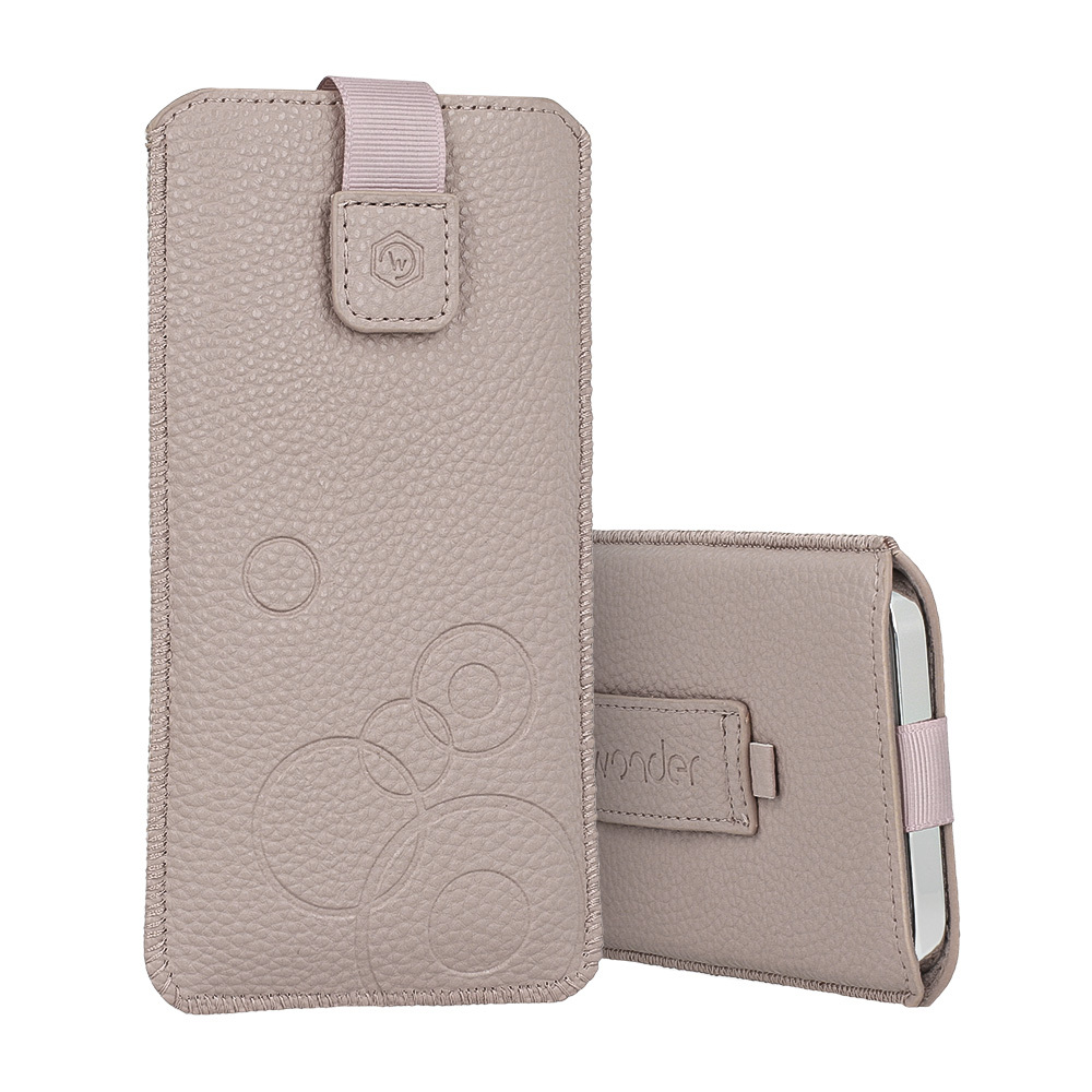 WONDER Deko Pouch Ümbris (Size XXL) jaoks Samsung S25 Ultra/S24 Ultra/M35/M23/A16 5G/Xiaomi Redmi 14C cappuccino