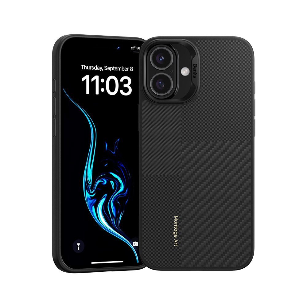 Benks Montage Magnetic Armor Pro Kevlar Ümbris Metal Frame 600D+1500D jaoks Iphone 16 Plus must