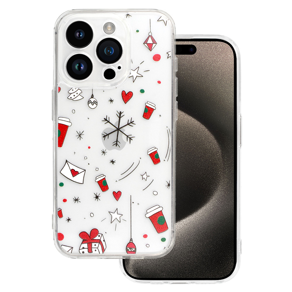 TEL PROTECT Christmas Clear Ümbris jaoks Iphone 16 Pro Max Design 3