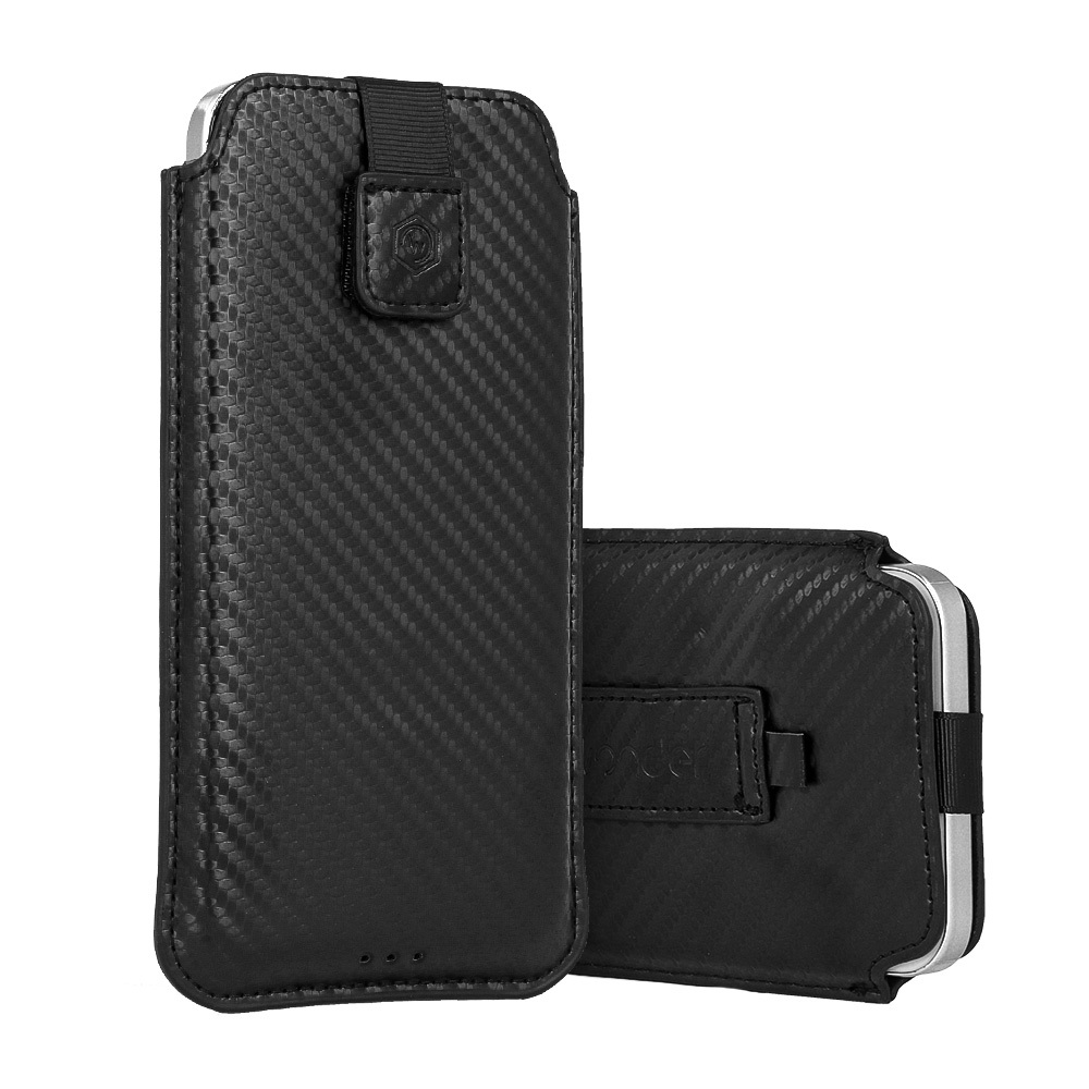 Wonder CARBON Ümbris (Size XL) jaoks Iphone 15/15 Pro/Iphone 16/16 Pro/Samsung S24/S24 Plus/S25/S25 Plus/A53/A55 5G BLACK