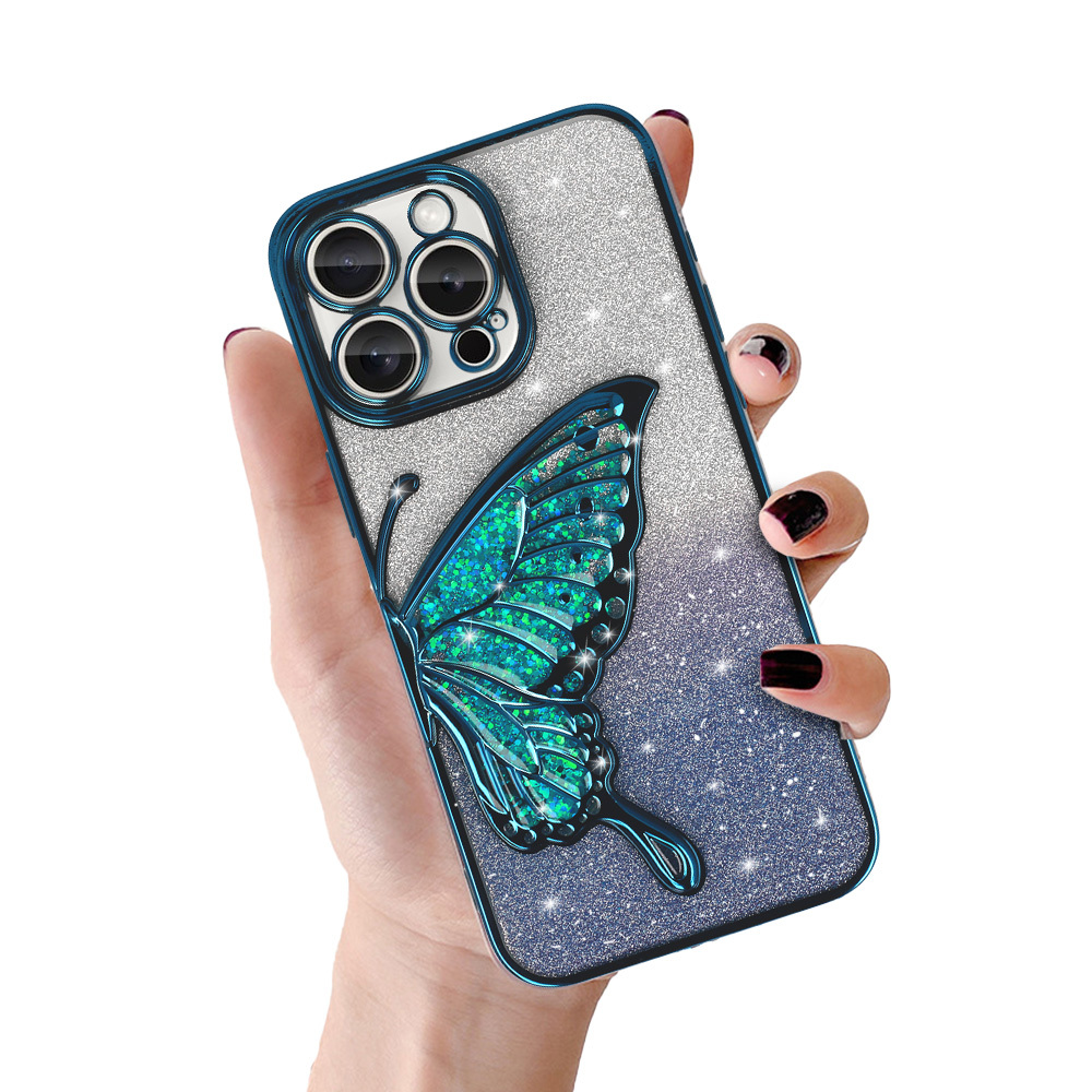 Tel Protect Butterfly Water Ümbris jaoks Iphone 16 Pro Max sinine