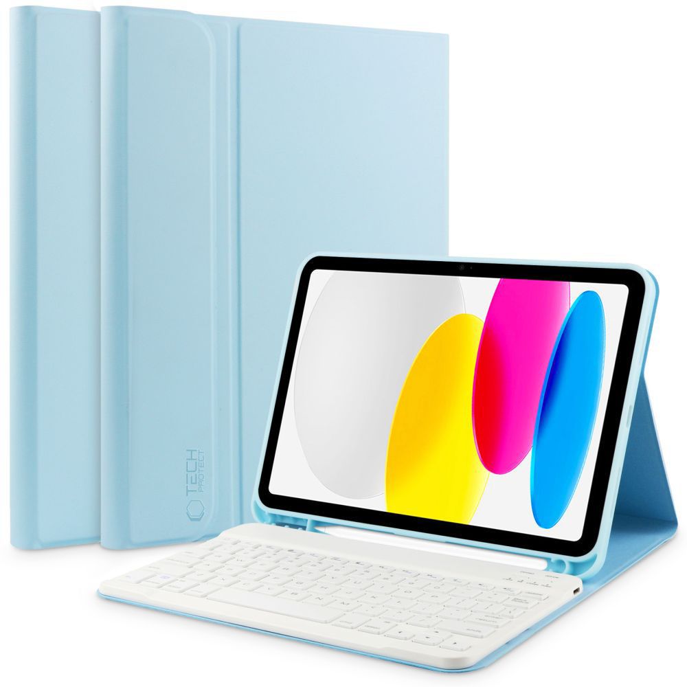 Tech-Protect SC Pen + Keyboard чехол с клавиатурой для iPad 10.9" 2022 - голубой