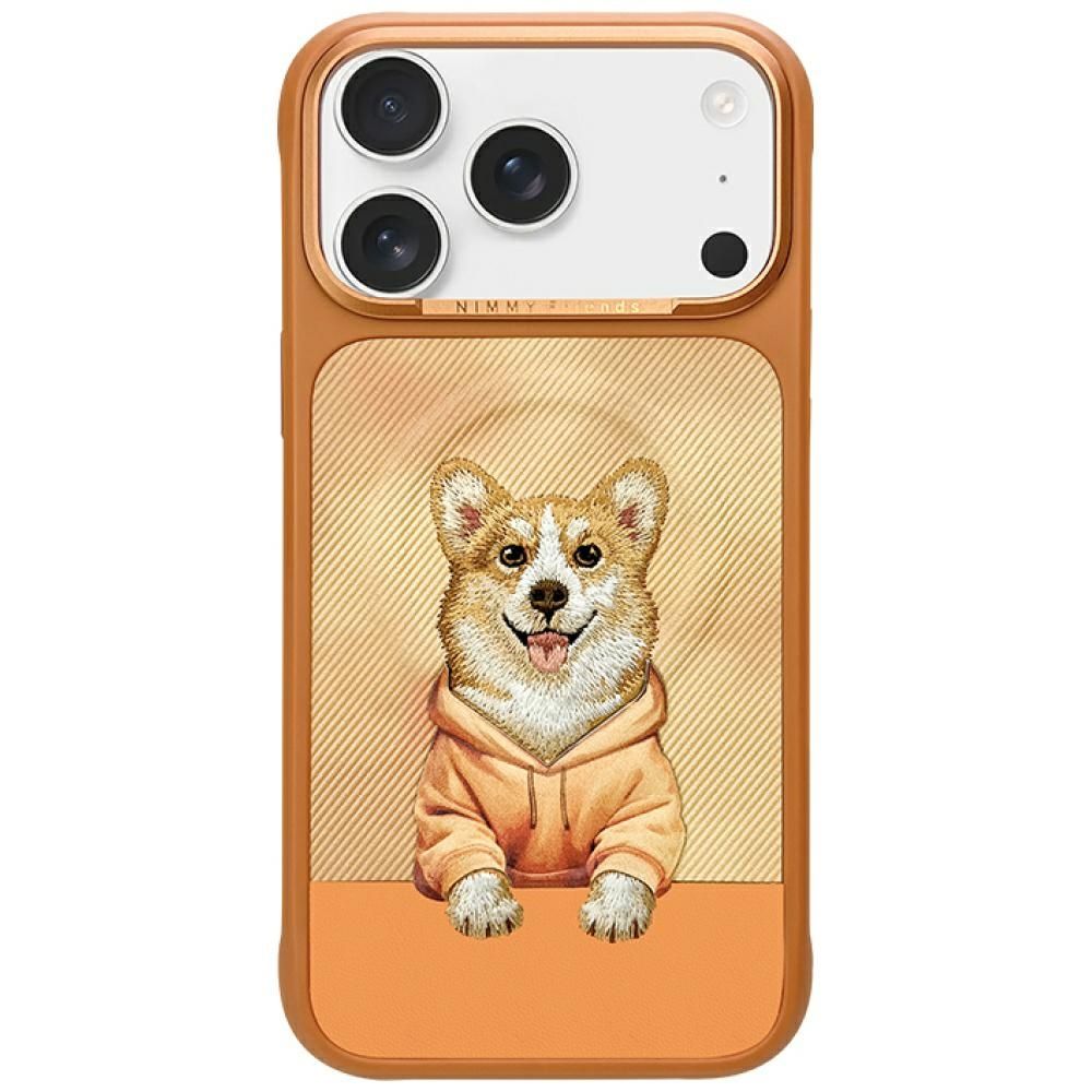 Nimmy Gentle Pets Series Dog MagSafe ümbris iPhone 17 Pro oranž