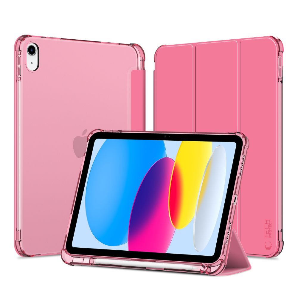 Tech-Protect SC Pen гибридный Чехол для iPad 10 / 2022 - розовый - прозрачный