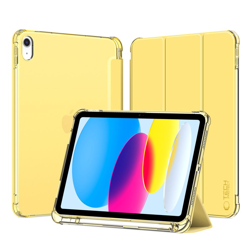 Tech-Protect SC Pen гибридный Чехол для iPad 10 / 2022 - жёлтый - прозрачный