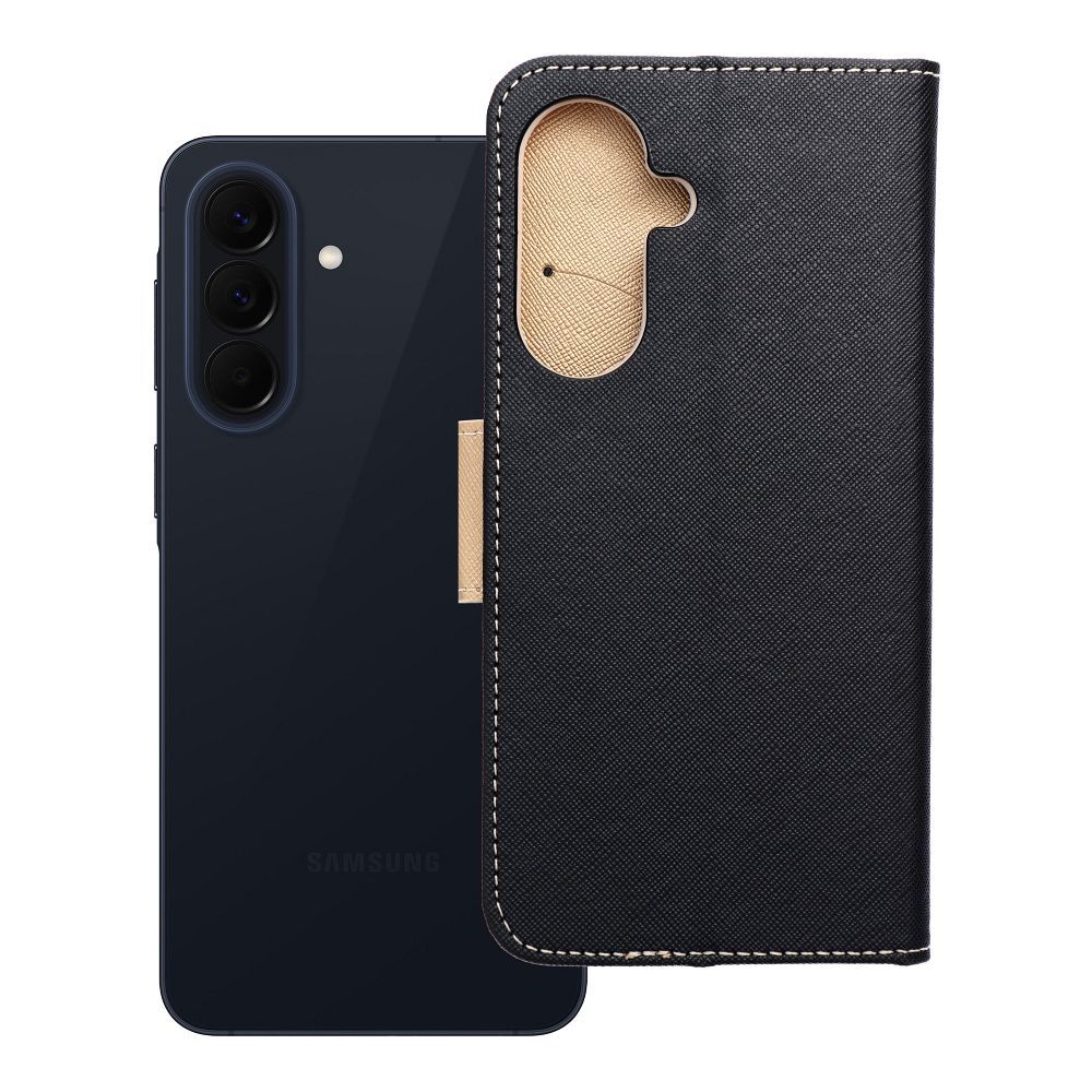 Флип-чехол Samsung A57 Fancy Book черный / золотой