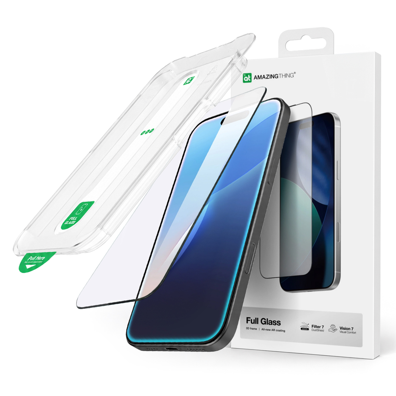 AmazingThing Titan Vision 7 Закалённое стекло для iPhone 17 Pro