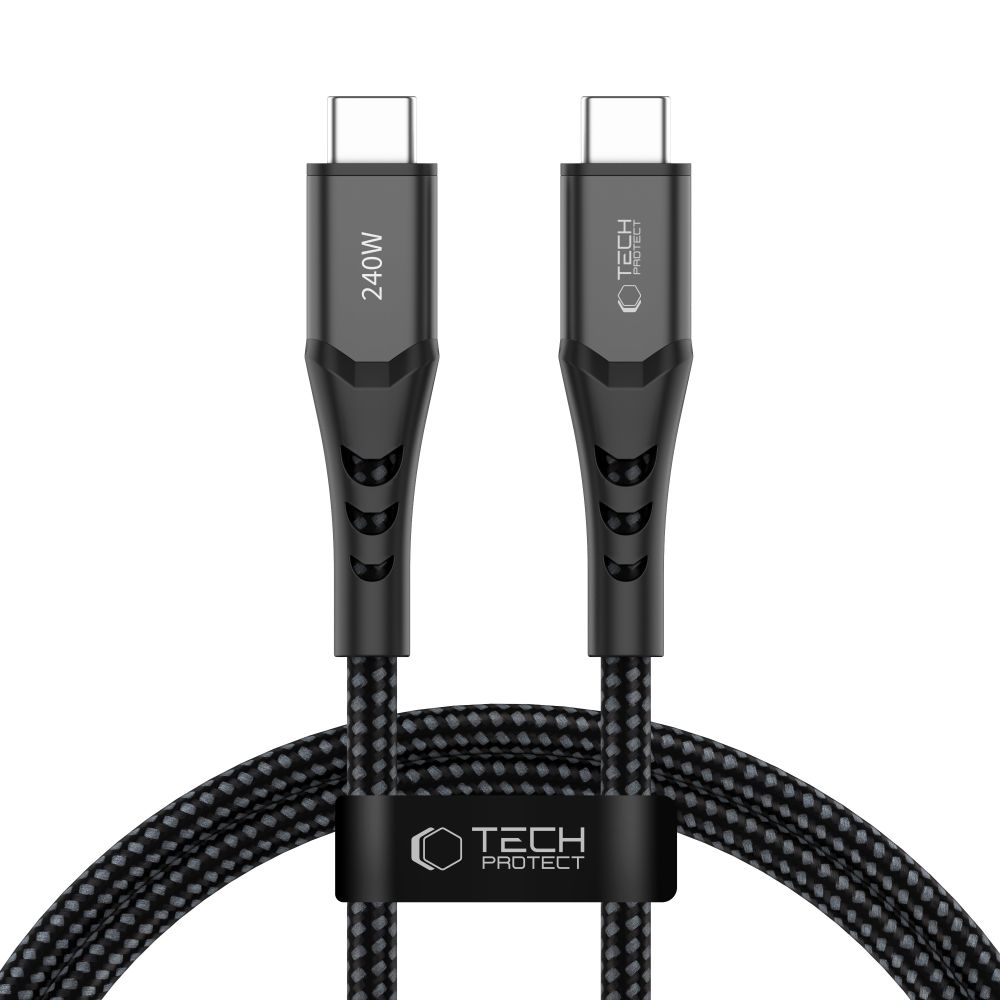 Tech-Protect Ultraboost UB11T USB-C / USB-C PD 240W / QC3.0 Cable 100 cm - Black