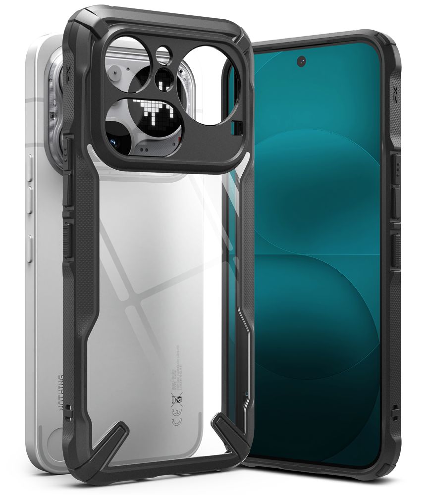 Ringke Fusion X ümbris Nothing Phone 4A Pro jaoks - läbipaistev ja must