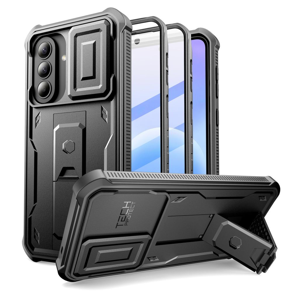 Tech-Protect Kevlar Cam+ ümbris 2 tk komplektis Samsung Galaxy A57 5G jaoks - must