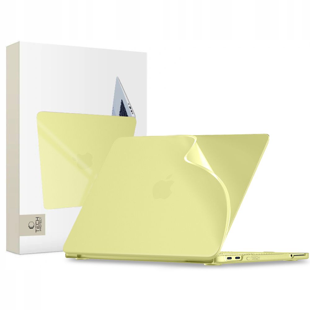 Tech-Protect Softshell ümbris MacBook Neo 13 2026 jaoks - matt kollane